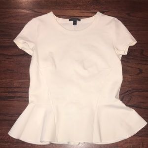 Jcrew white peplum top